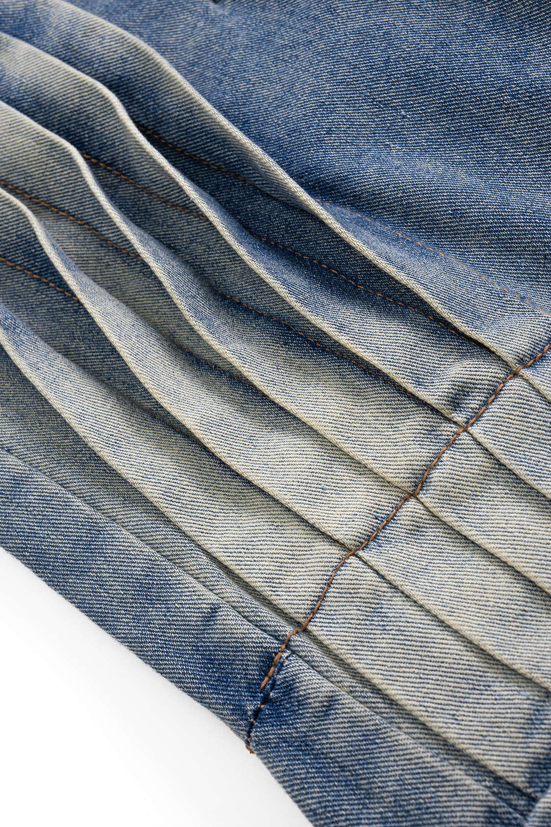 Pleated Pocket Denim Jeans