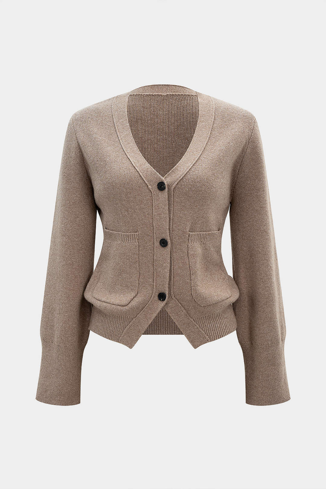 Knit Button Pocket Cardigan