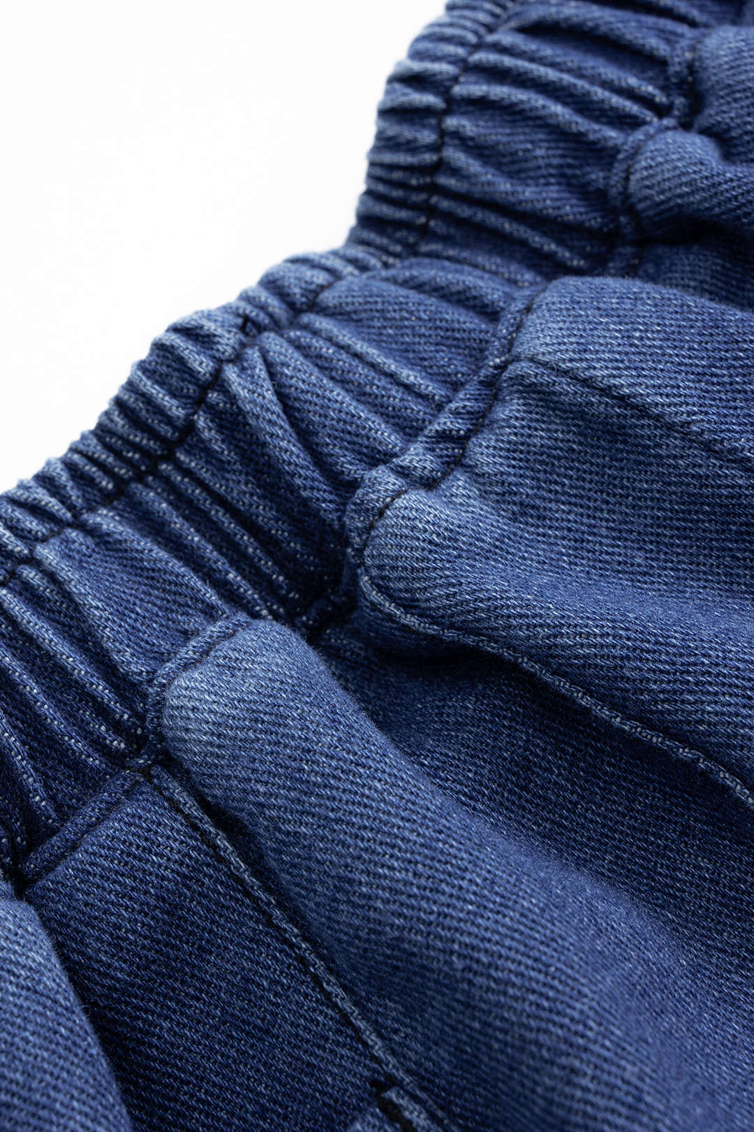 Shirred Lantern Denim Jeans