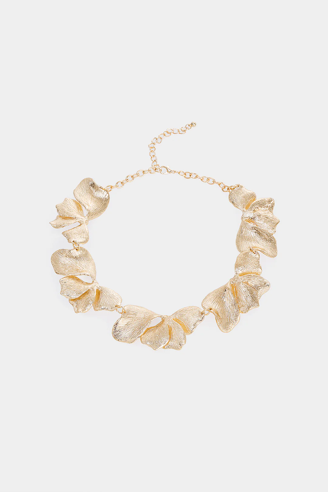 Metallic Wrinkled Irregular Necklace