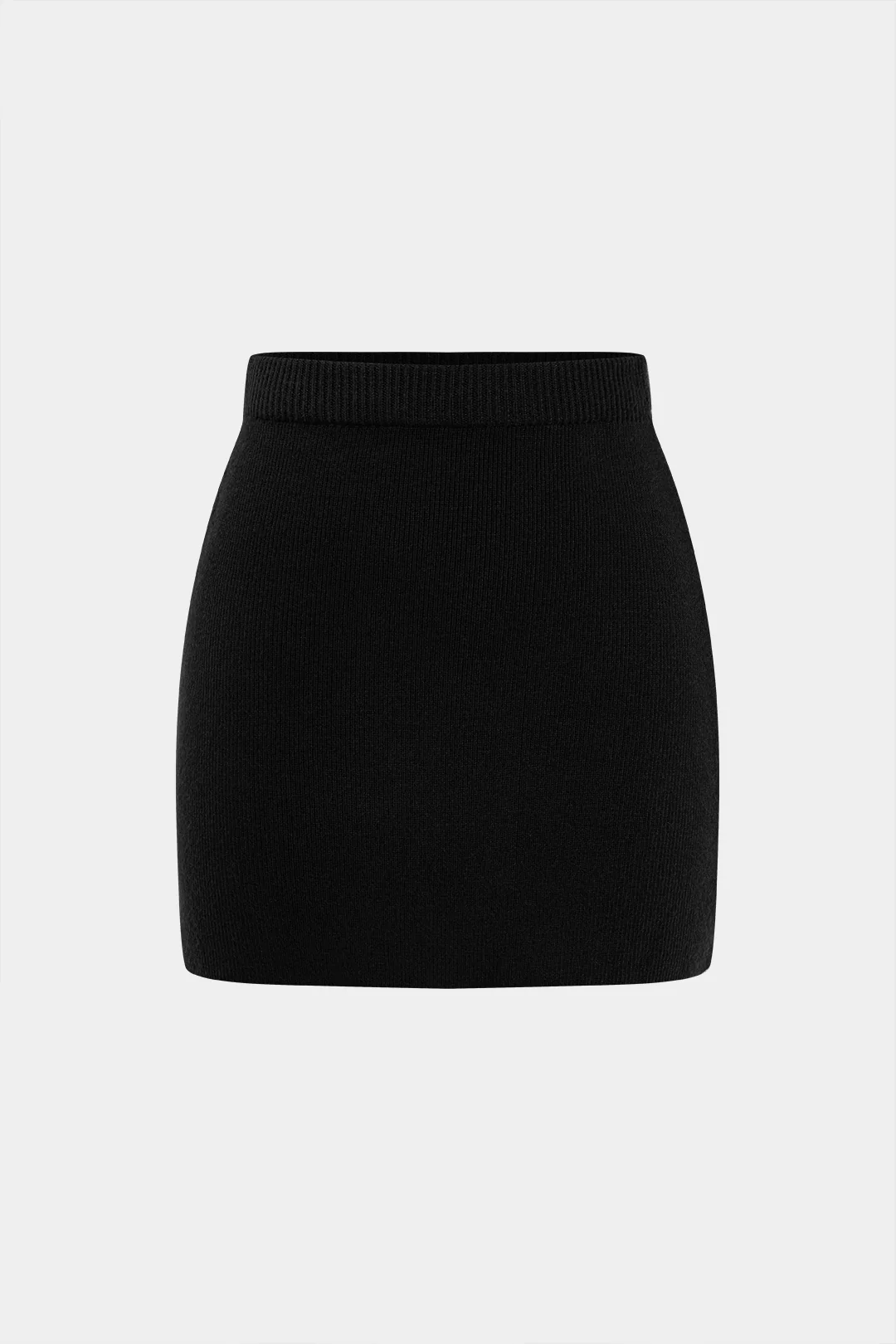 Simple Solid Knit Mini Skirt