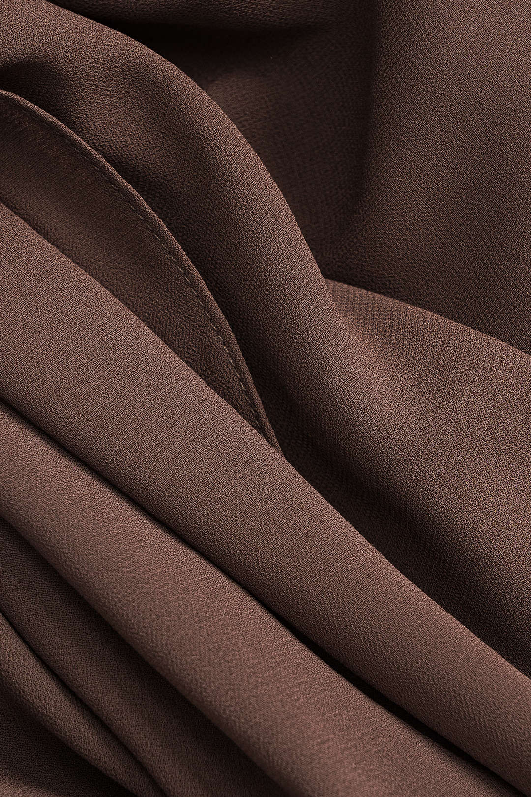 Metallic Chiffon High-Waist Ruched Skirt