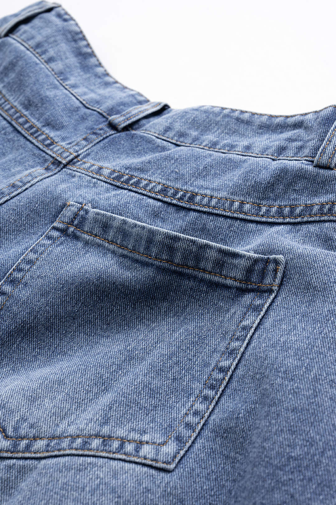 Denim Patchwork Frayed Wide-Leg Shorts