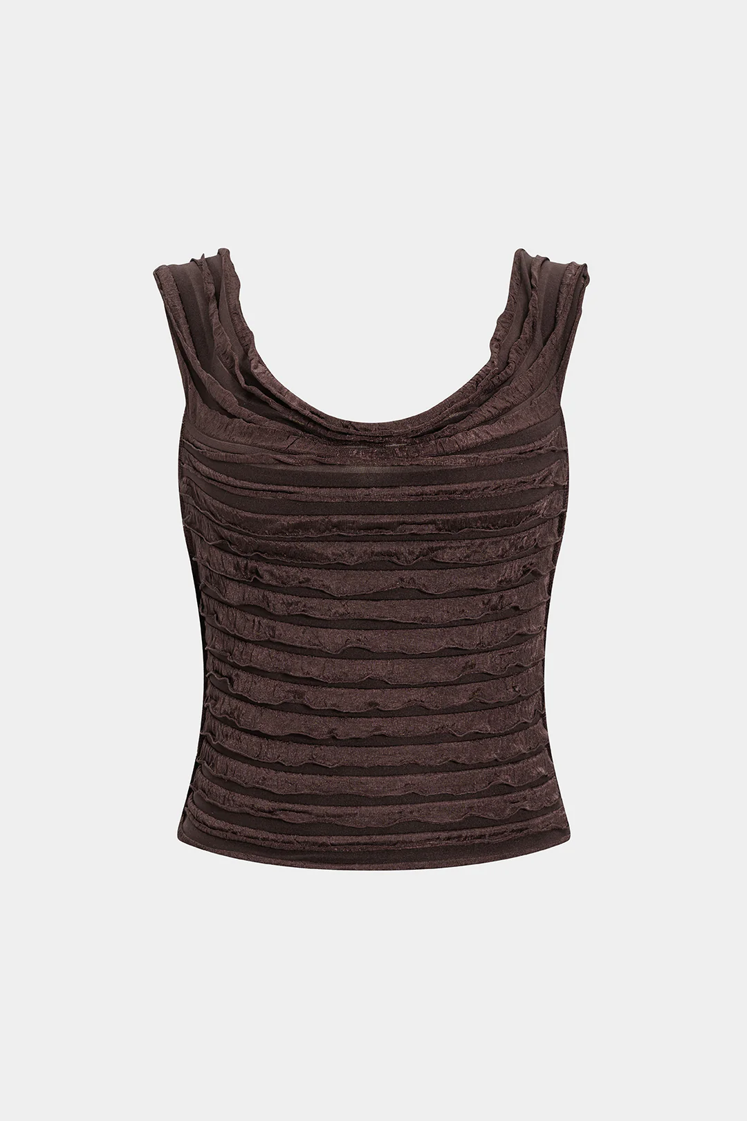 Ripped Cowl Neck Tank Top