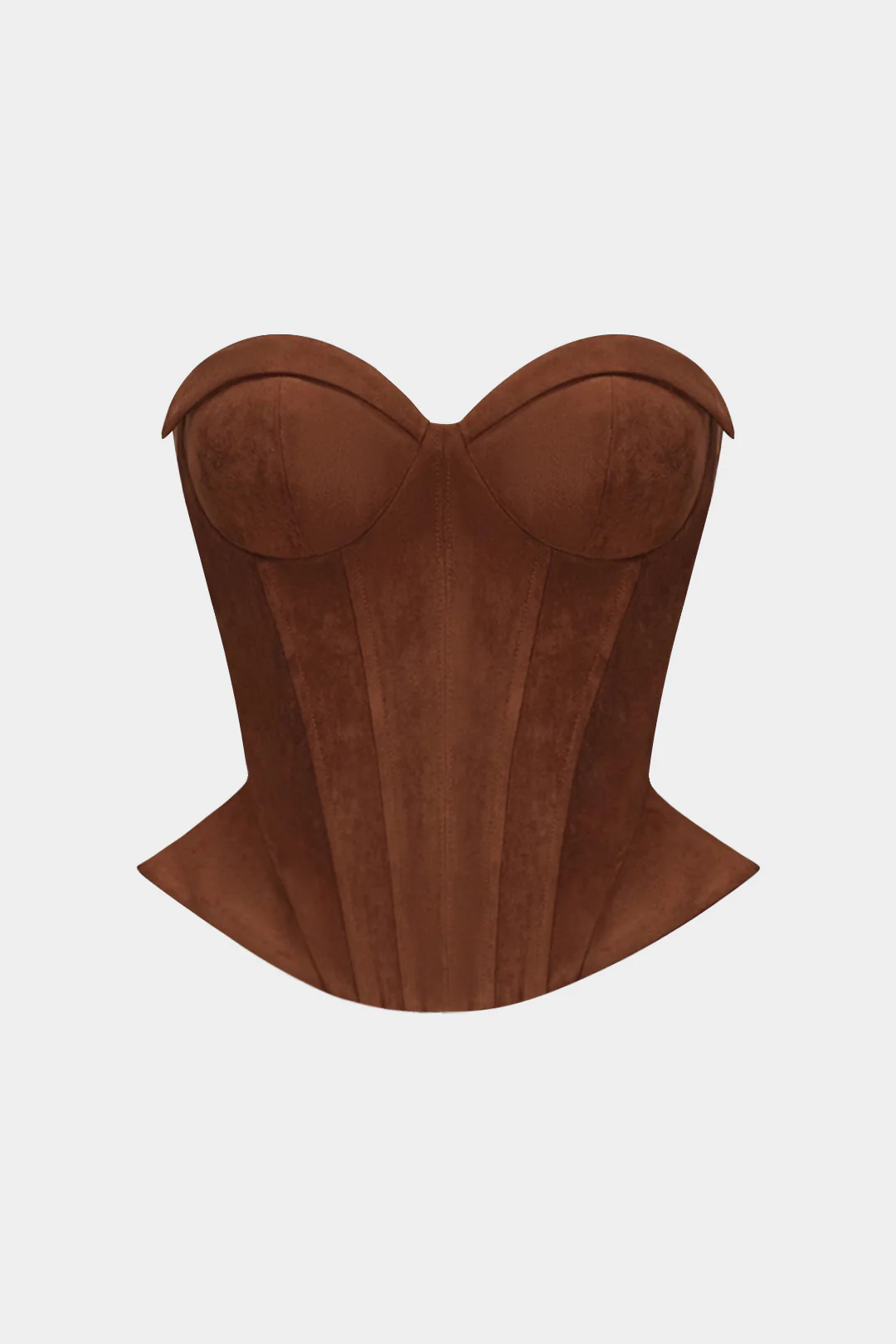 Suede Corset Crop Top