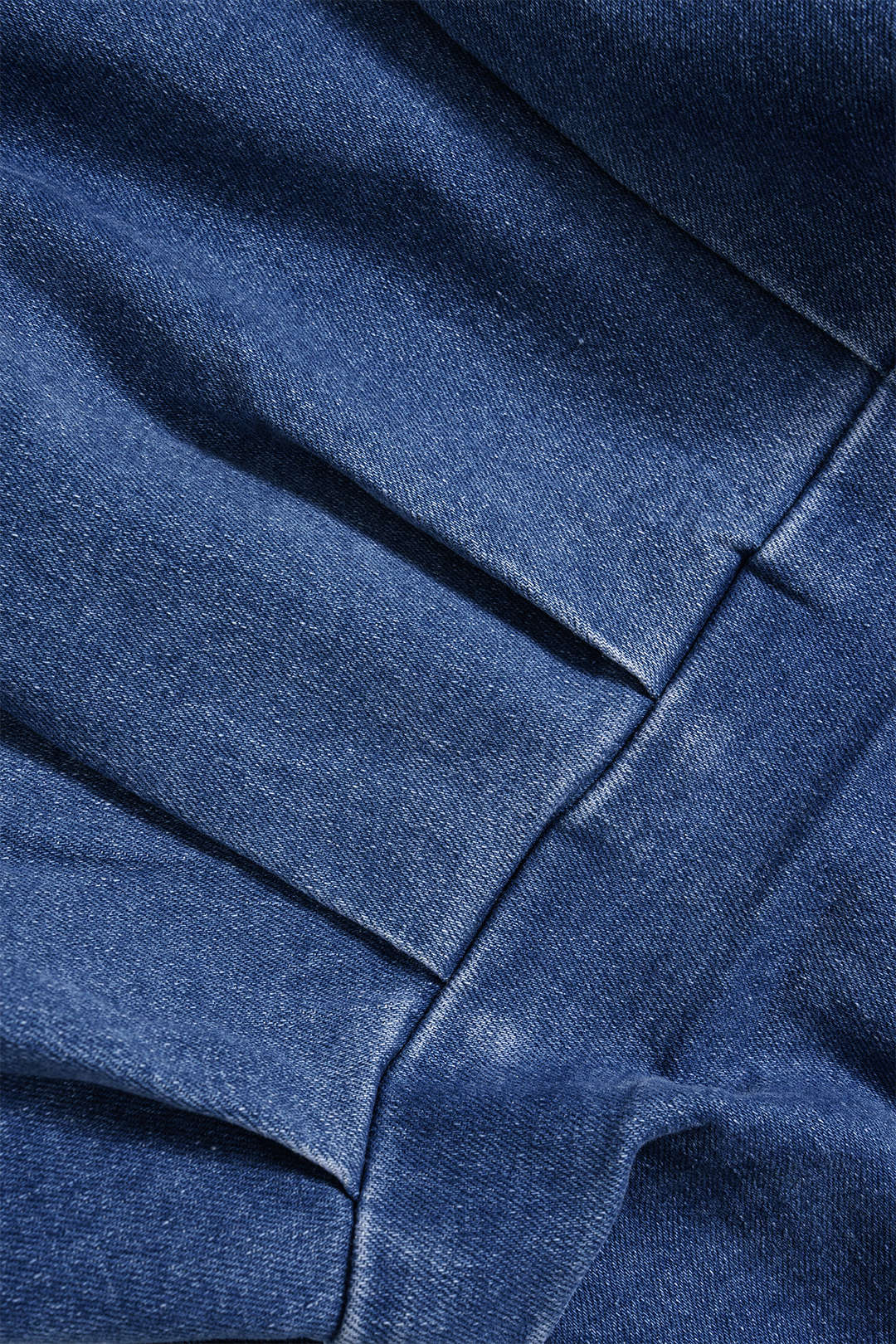 Plus Size Denim Zipper Asymmetric Knotted Cropped Top