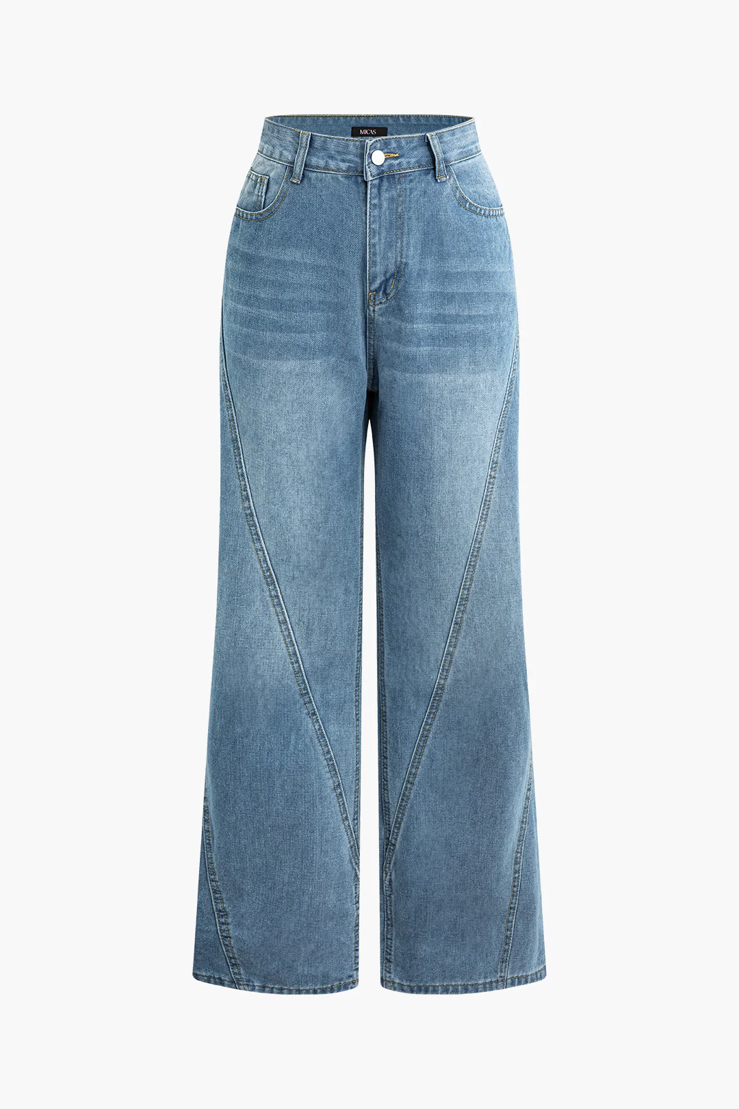 Faded Straight-Leg Jeans