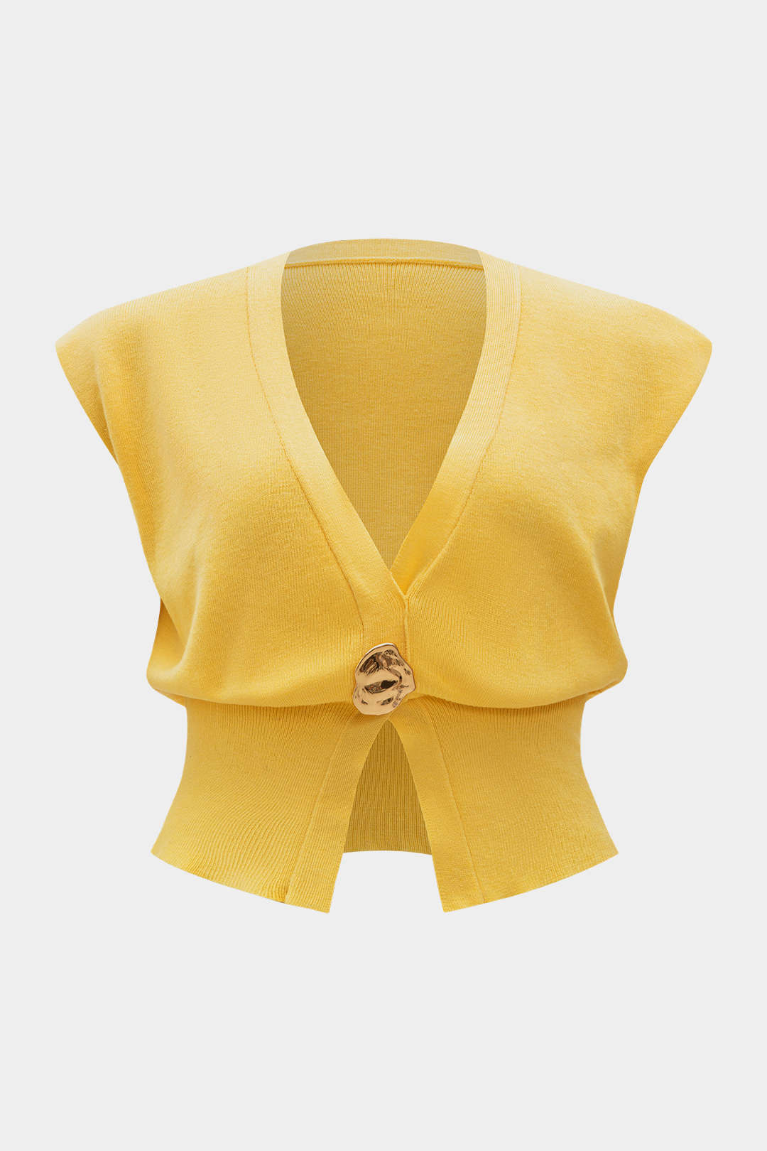 Plus Size Knit Button Tank Top