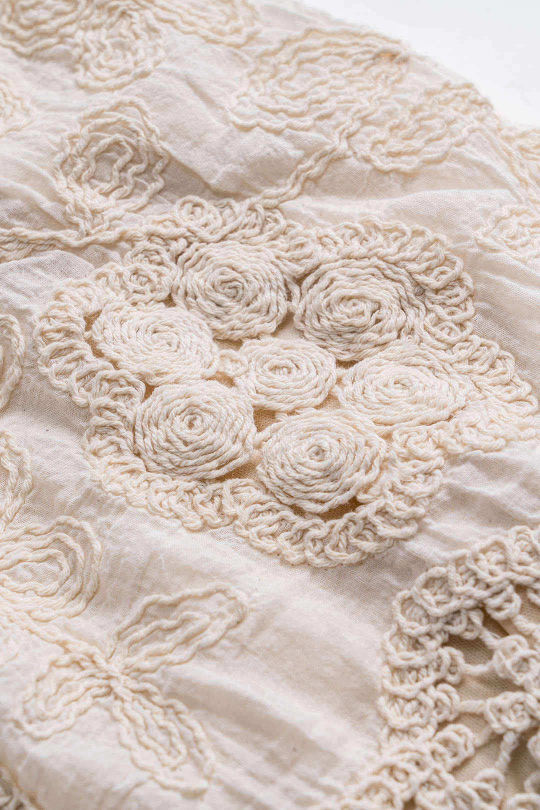 Lace Button Cut-Out Long Sleeve Top and Fringe Tie-Front Skirt Set