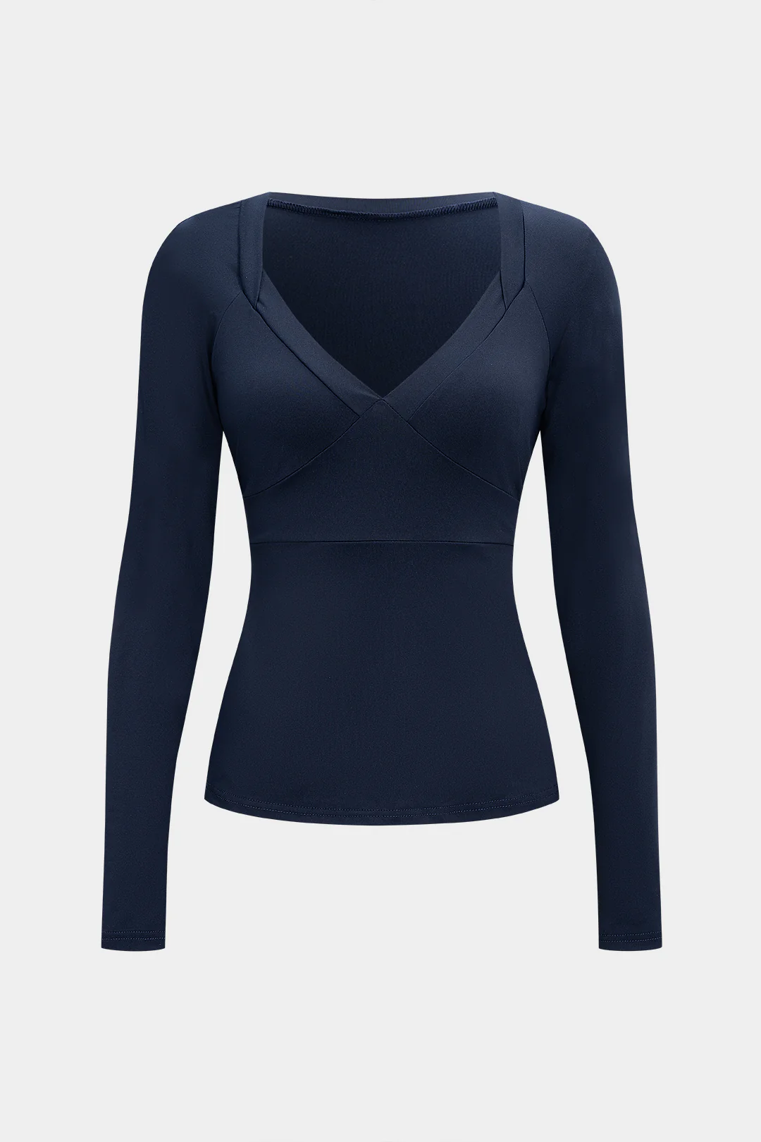 Strappy V-Neck Long-Sleeve Top