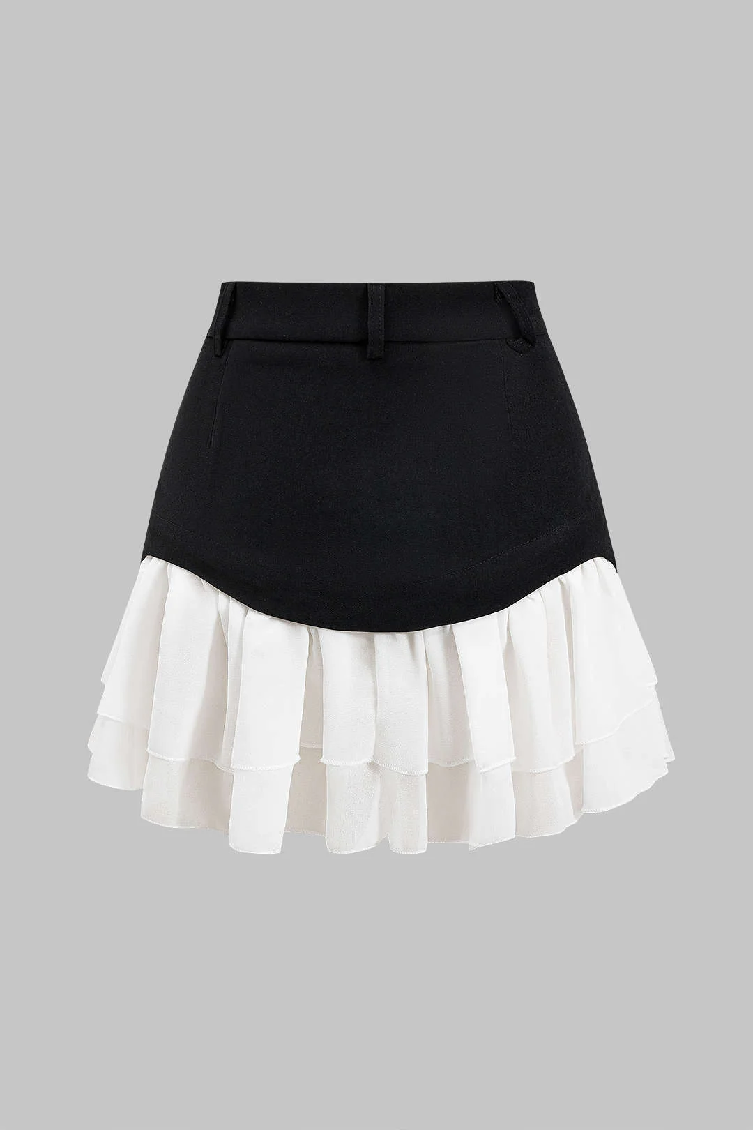Chiffon Ruffle Patchwork Skirt