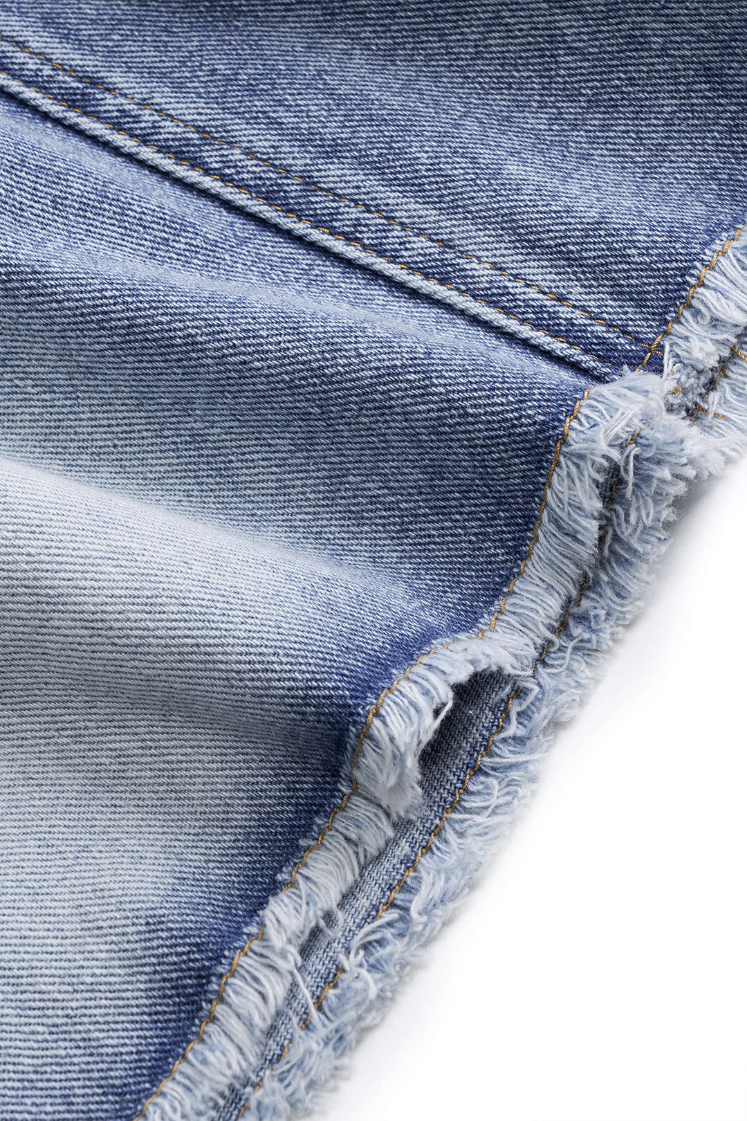 Denim Asymmetric Neckline Mini Dress