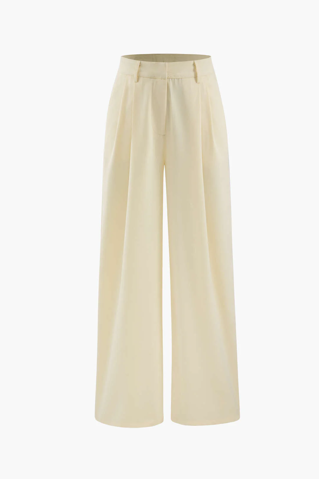 Simple Wide-Leg Suit Trousers