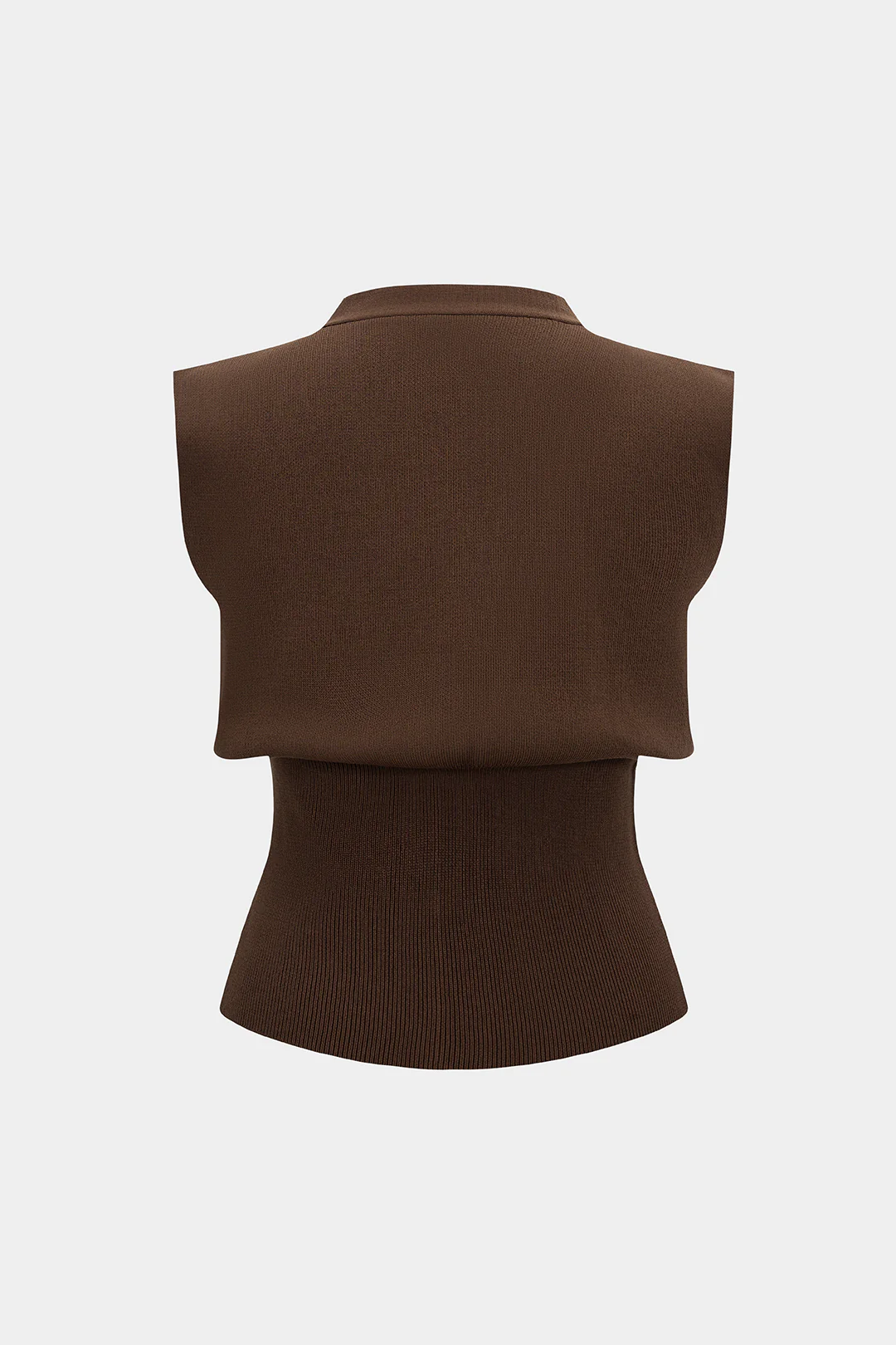 Knit V-Neck Metallic Decorated Tank Top