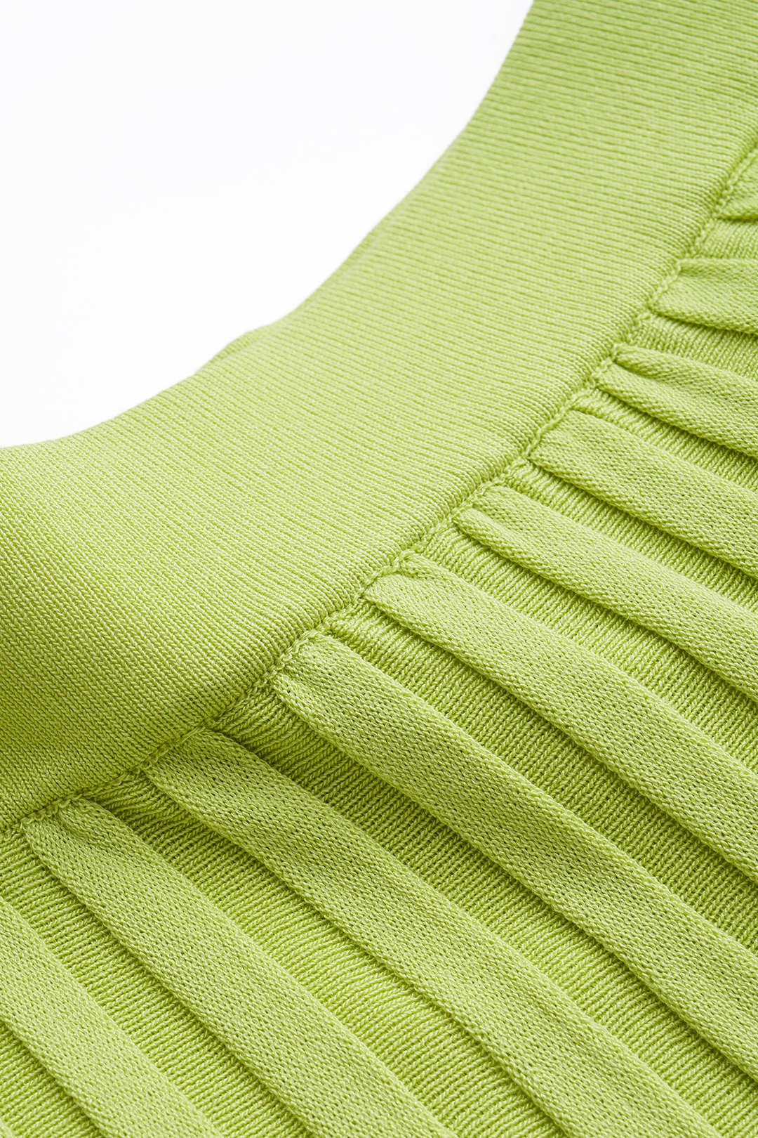 Pleated Knit High Waist Skirt