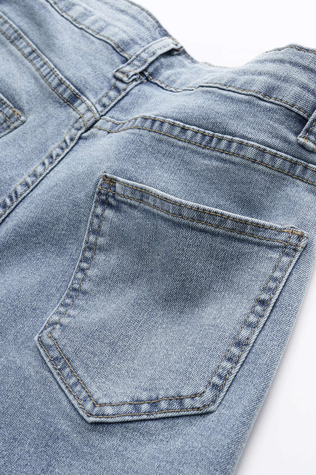 Denim Heart Pattern Rhinestone Frayed Shorts