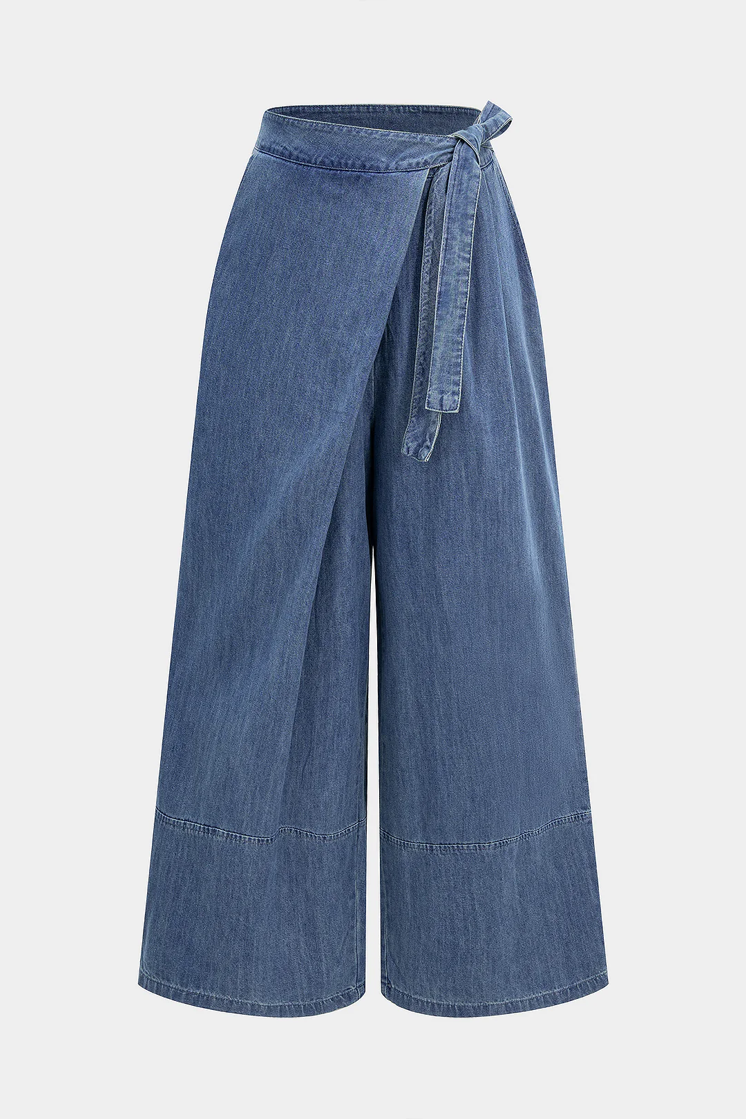 Asymmetrical Tie Up Denim Jeans