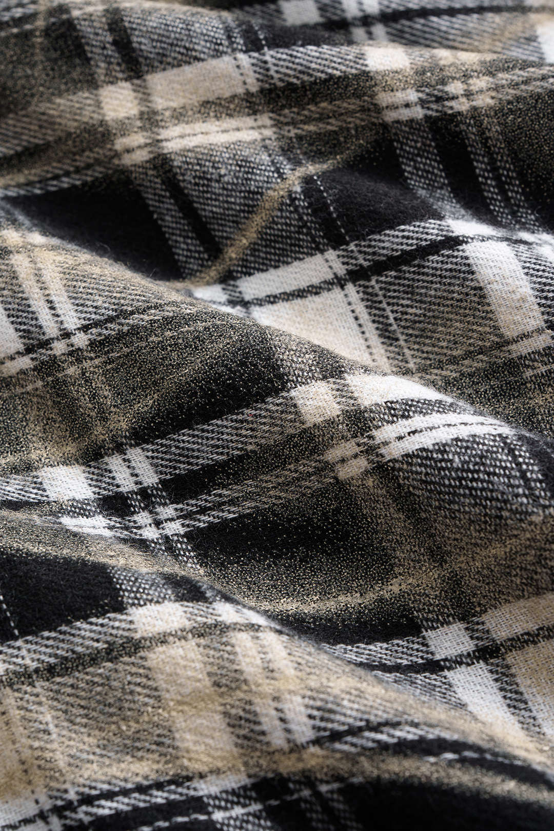 Plaid Print Faux Leather Patchwork Irregular Hem Skirt