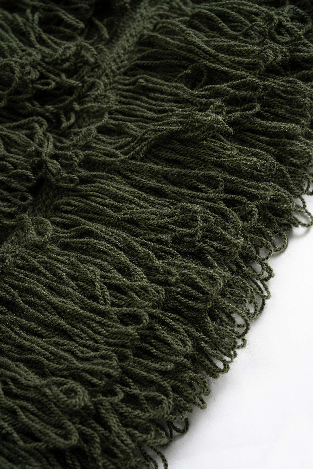 Knit High-Waisted Fringe-Trimmed Skirt