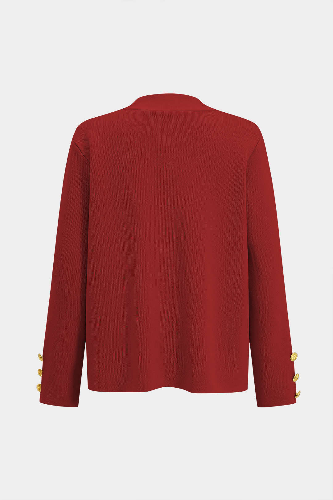 Button-Design Knit Cardigan and Wide-Leg Pants Set