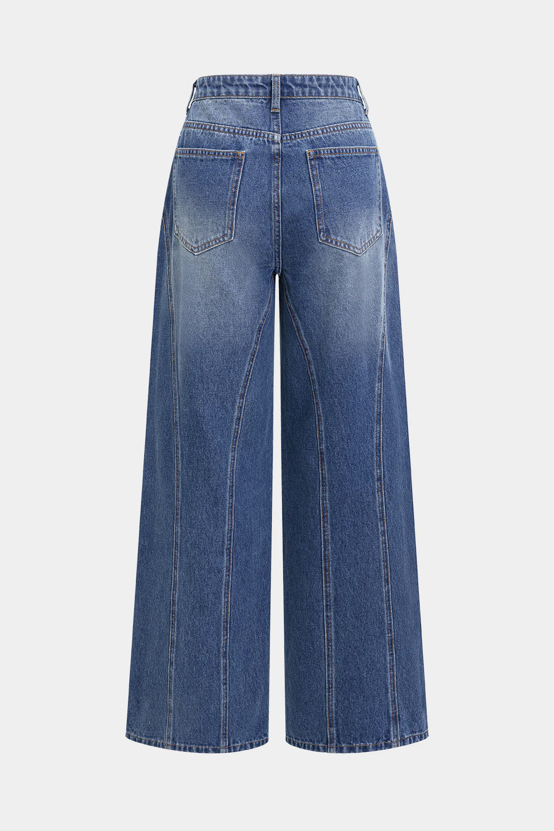 Patchwork High Waist Denim Jeans
