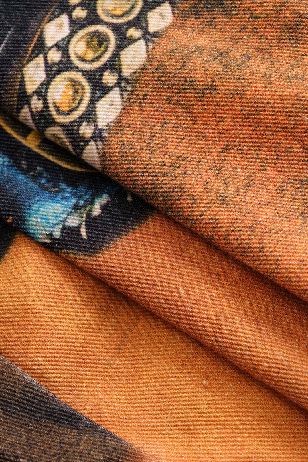 Vintage Print Denim Skirt