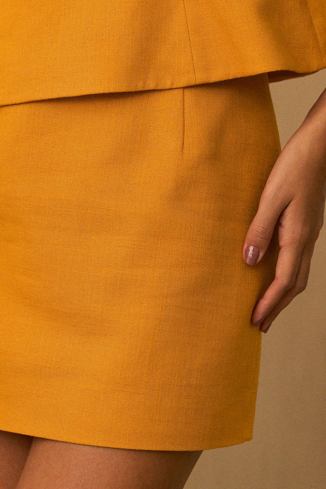 Linen High-Waisted Skirt