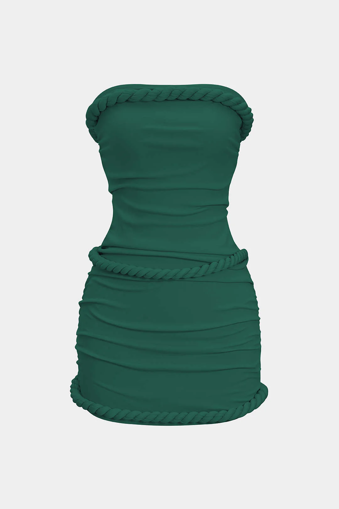 Twisted Knot Strapless Sleeveless Mini Dress