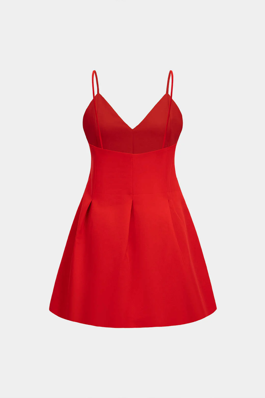 V-Neck Ruched Sleeveless Slip Mini Dress
