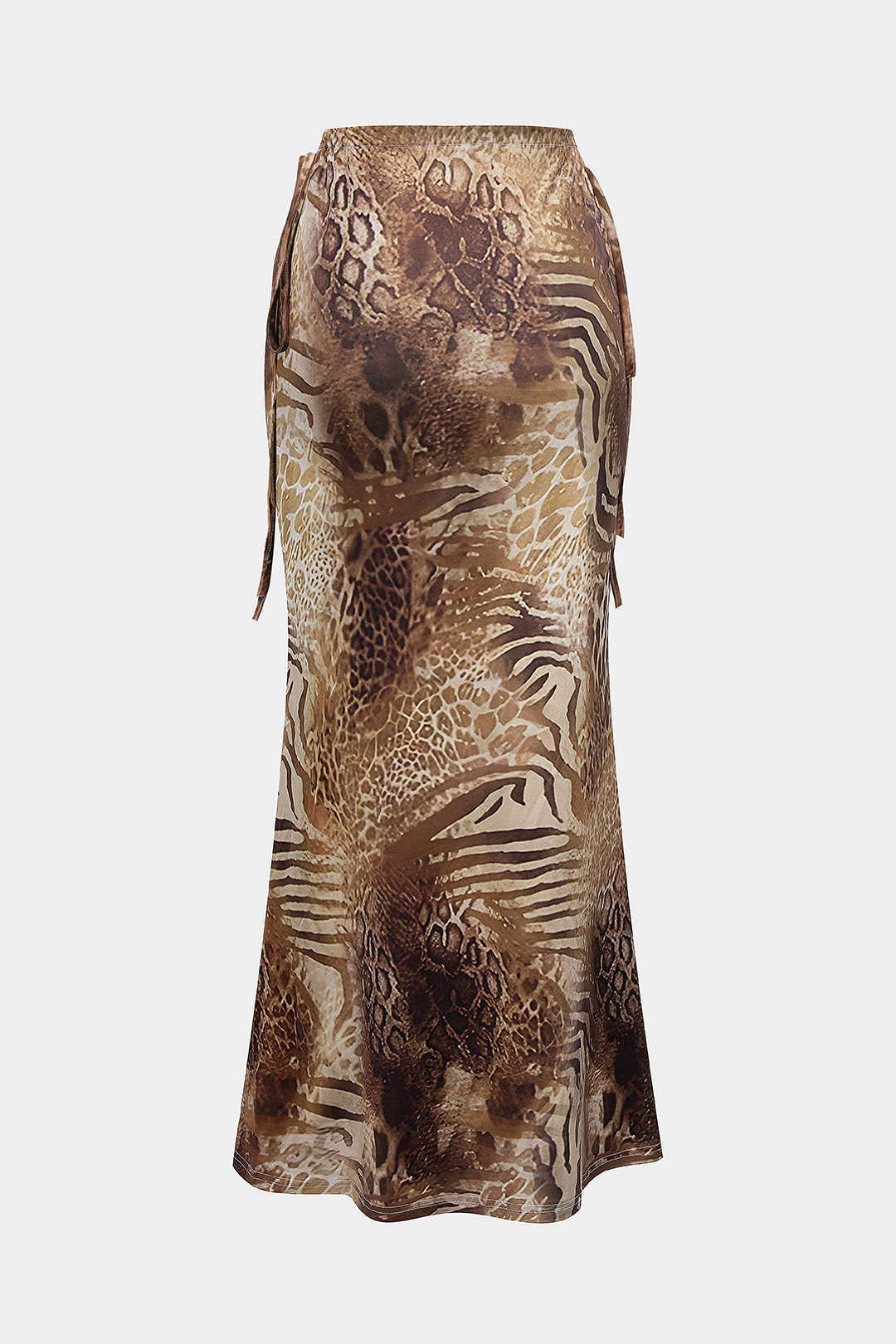 Leopard Print Ruched Skirt