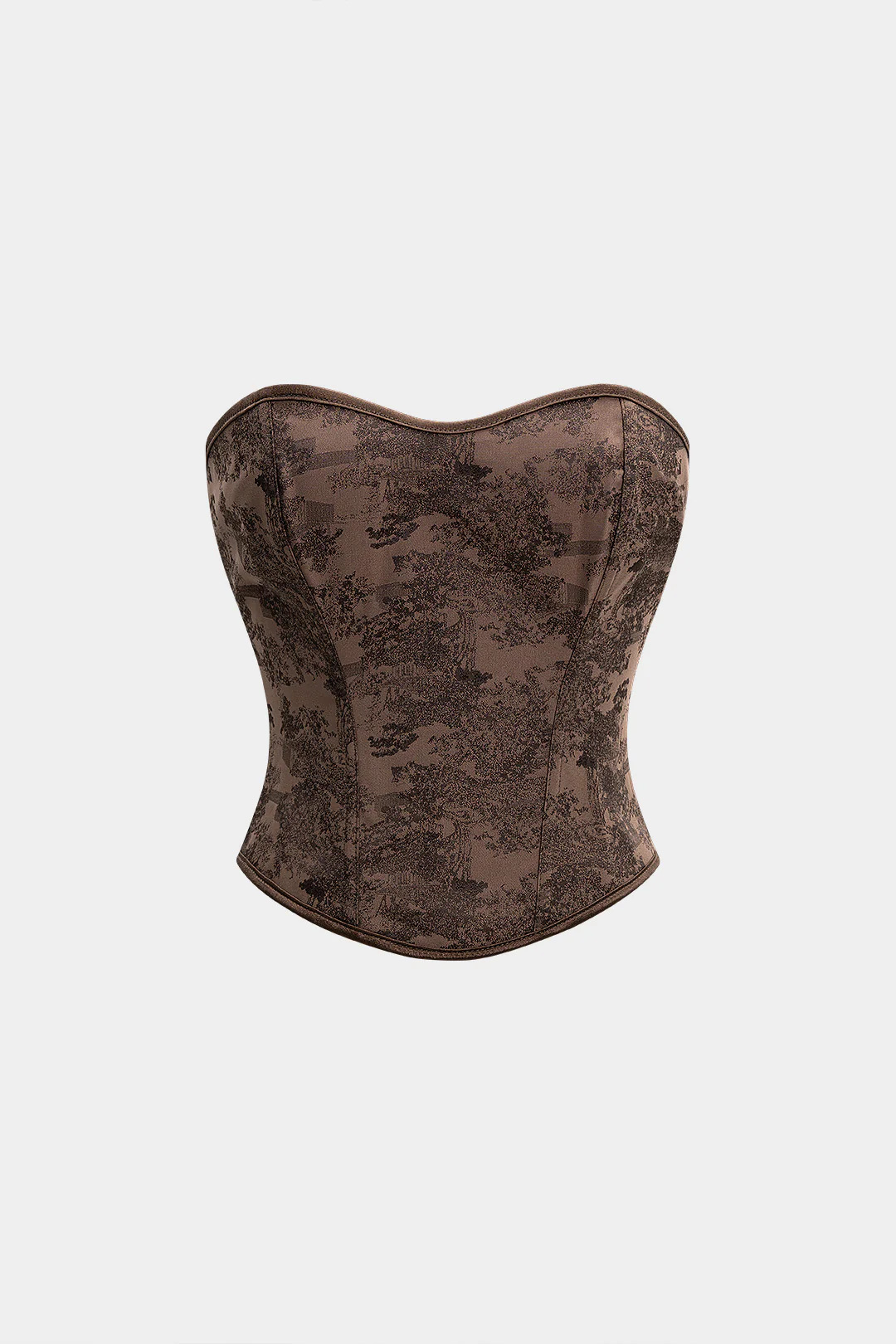 Jacquard Tie-Back Strapless Tube Top