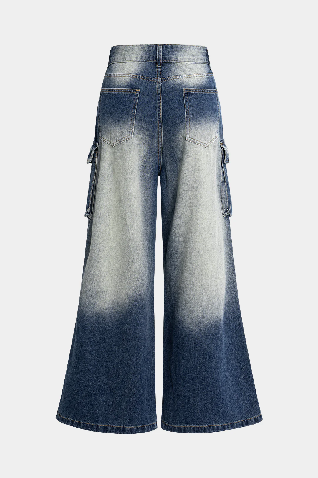 Denim Pocket Zipper Trousers