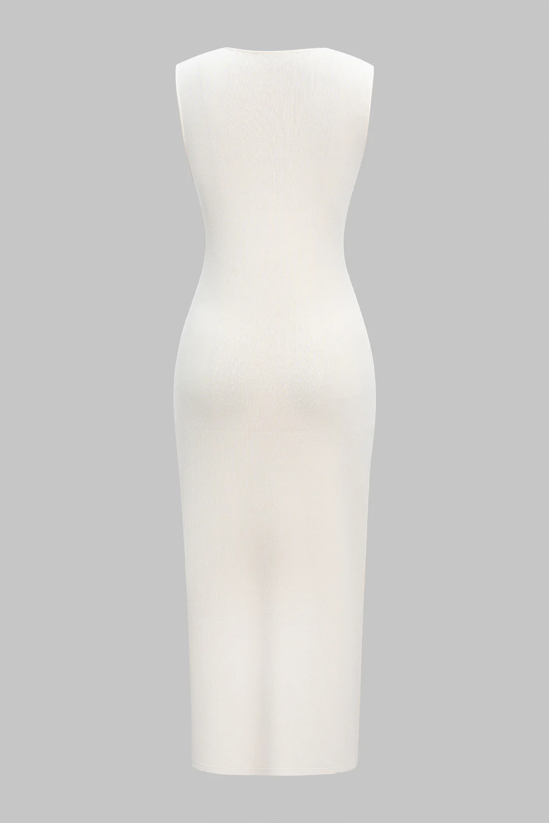 Knit Metallic Button Sleeveless Dress