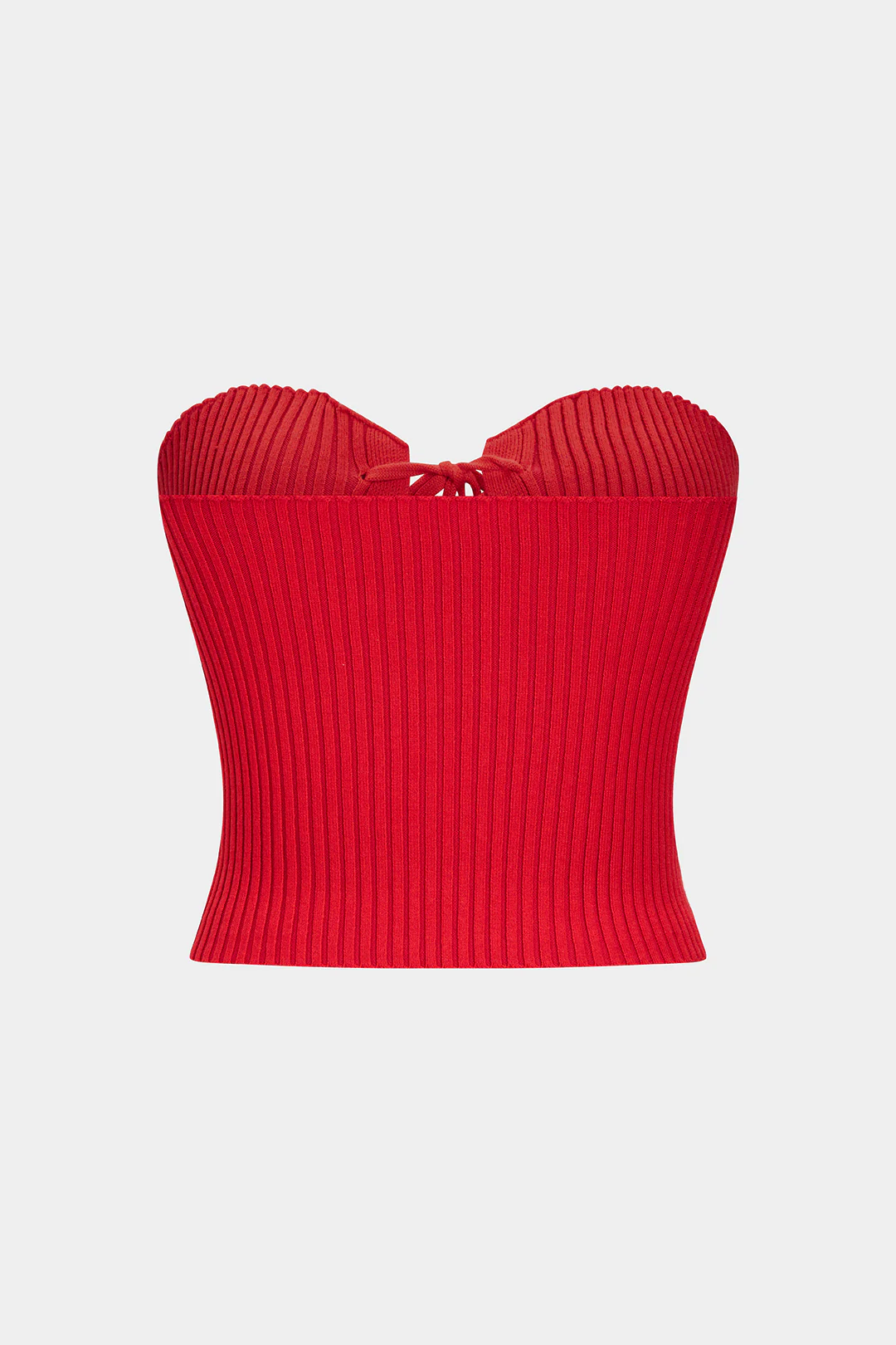 Knit Tie-Up Strapless Tube Top