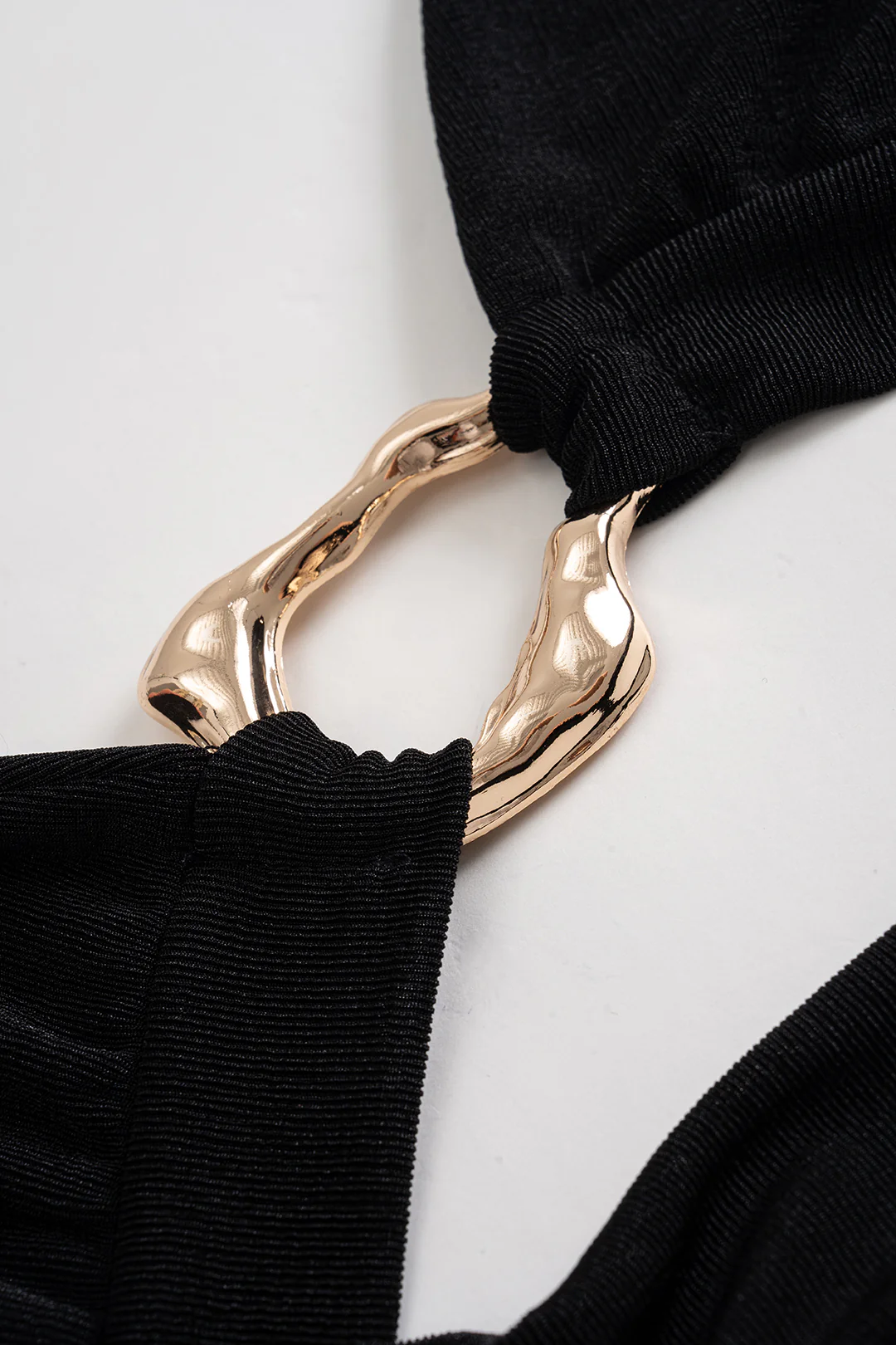 Metallic Cowl Neck Halter Tie-Up Camisole Top