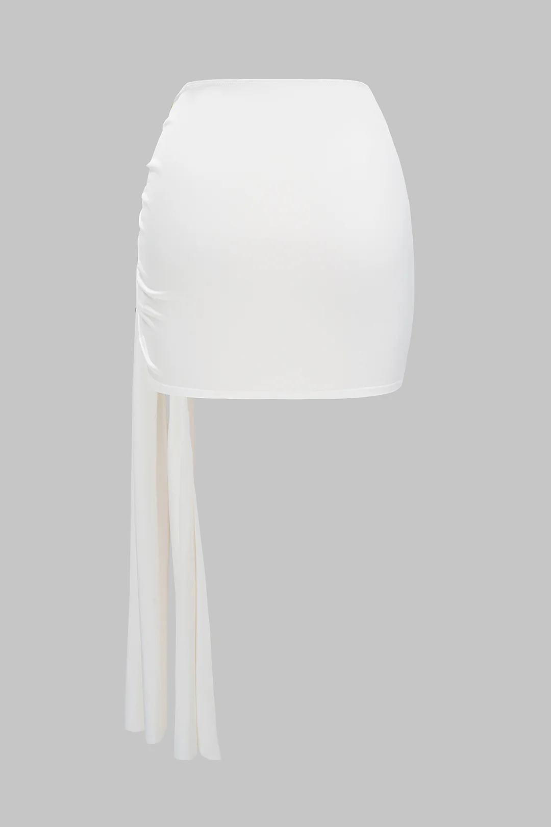 Floral Print Asymmetrical Tank Top And Ruched Tie Front Skirt Set