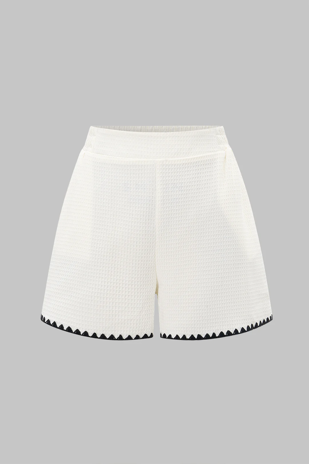 Textured Color - Blocked Piped Shorts