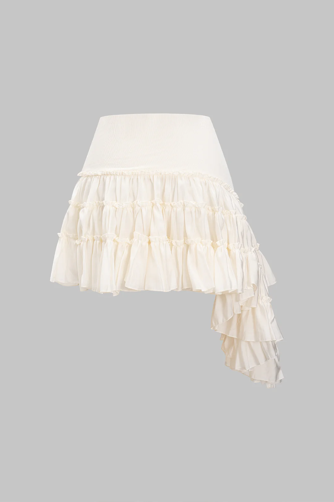 Ruffled Patchwork Skirt