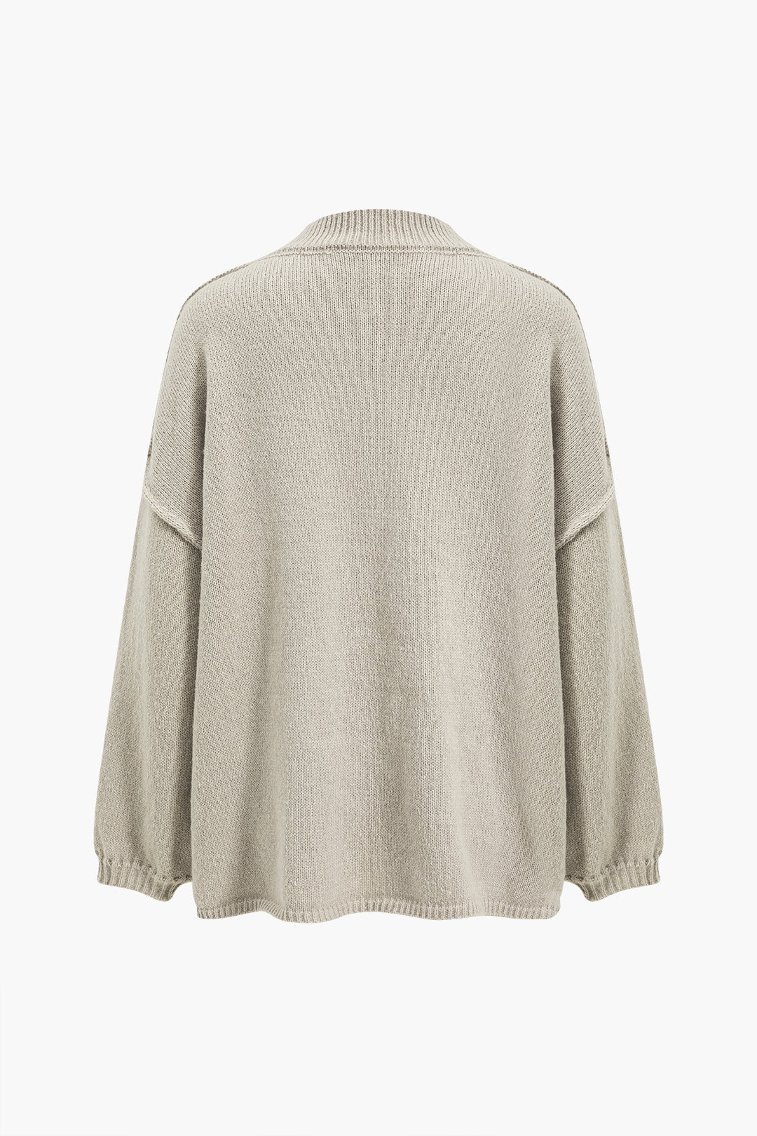 Button-Up Ribbed Knit Cardigan Sweater