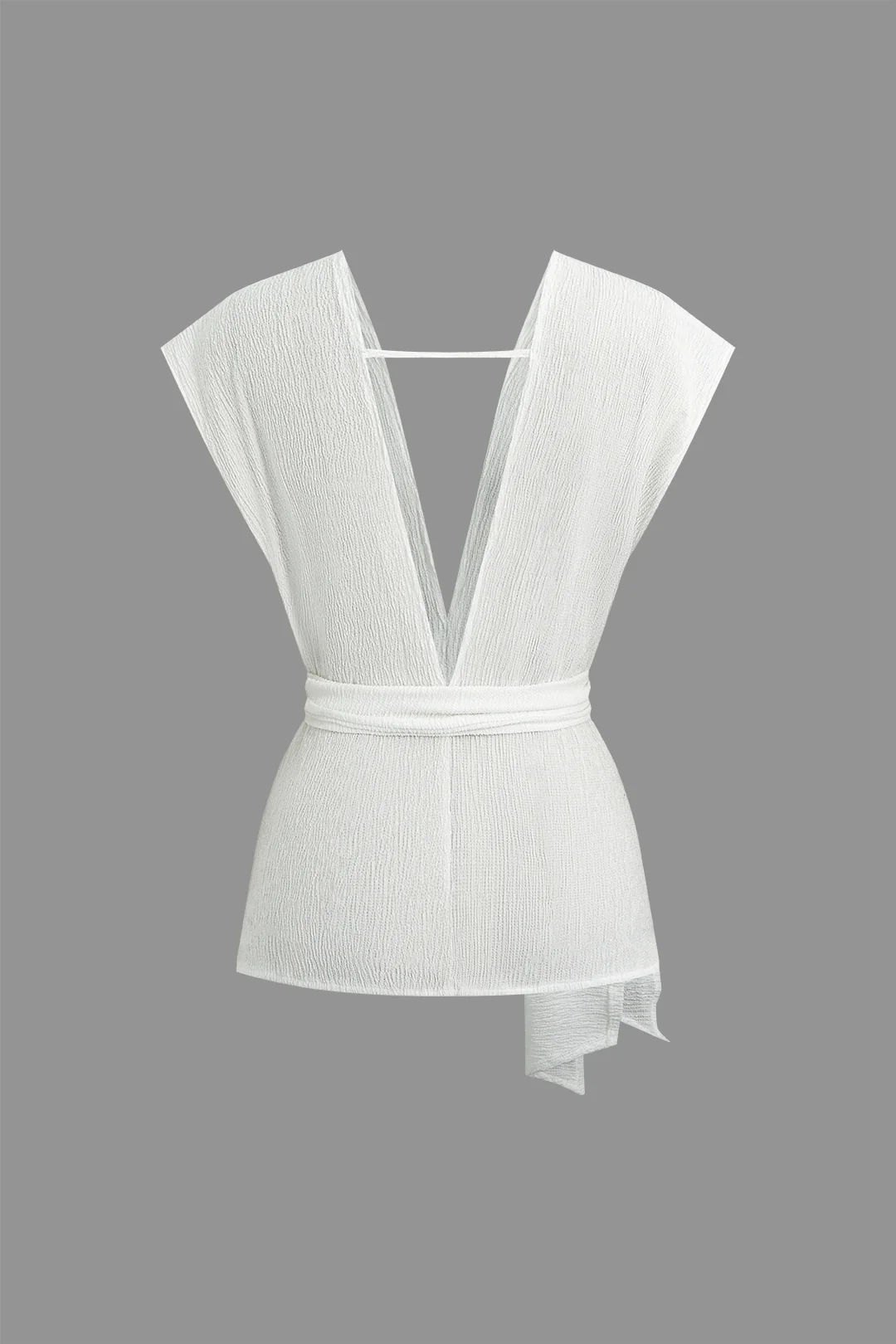 Tie-Waist V-Neck Pants Set