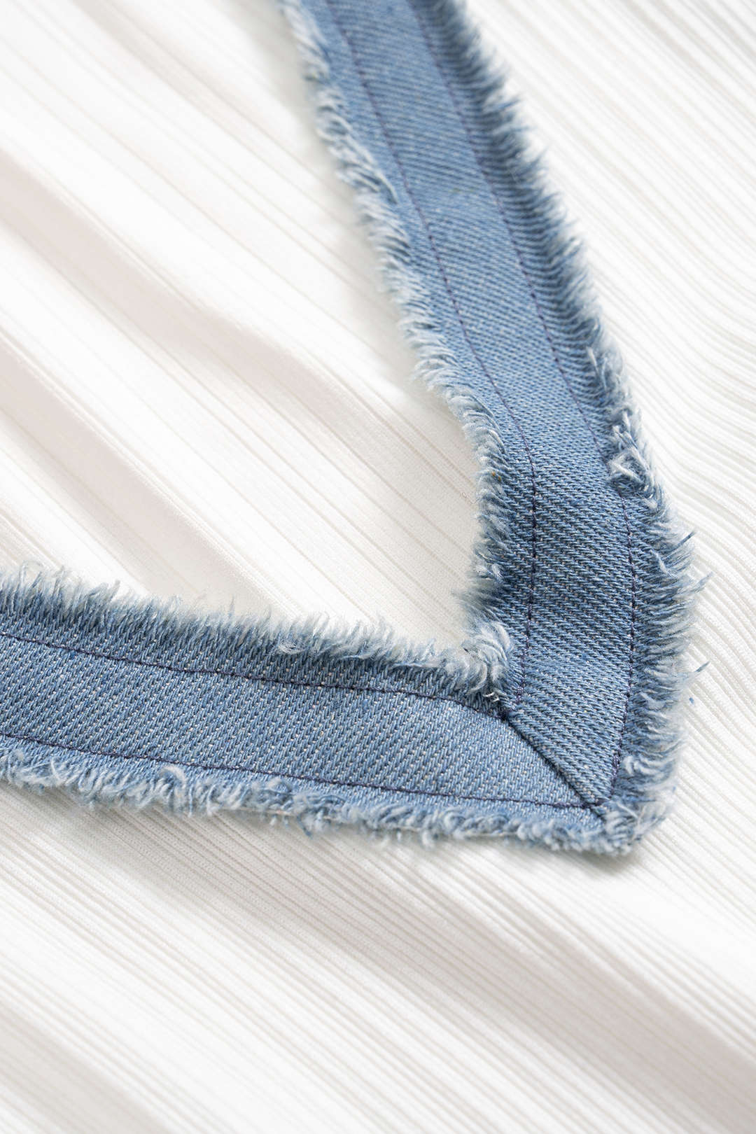 Denim Patchwork Asymmetric Slip Sleeveless Maxi Dress