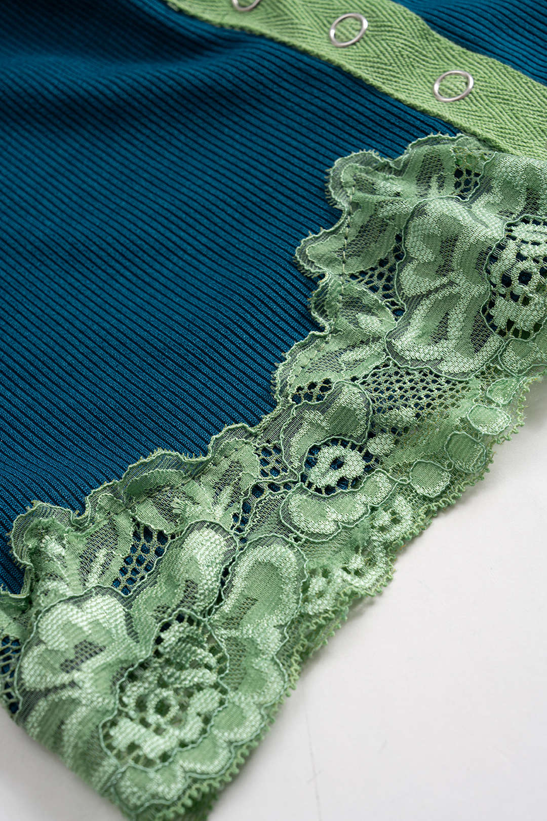 Button Patchwork Sleeveless Camisole Top