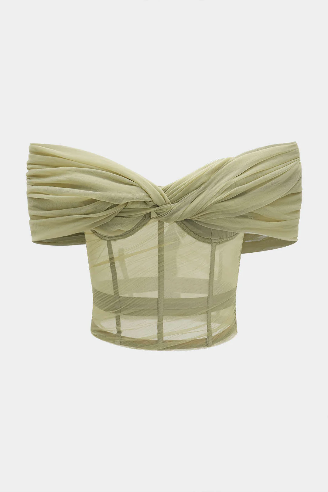 Ruched Strapless Tube Top