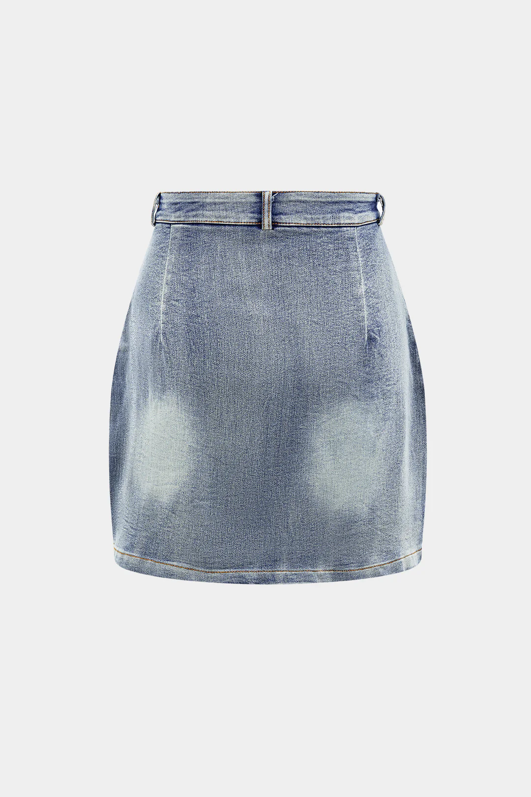 Denim Tie Up Halter And Mini Skirt Set