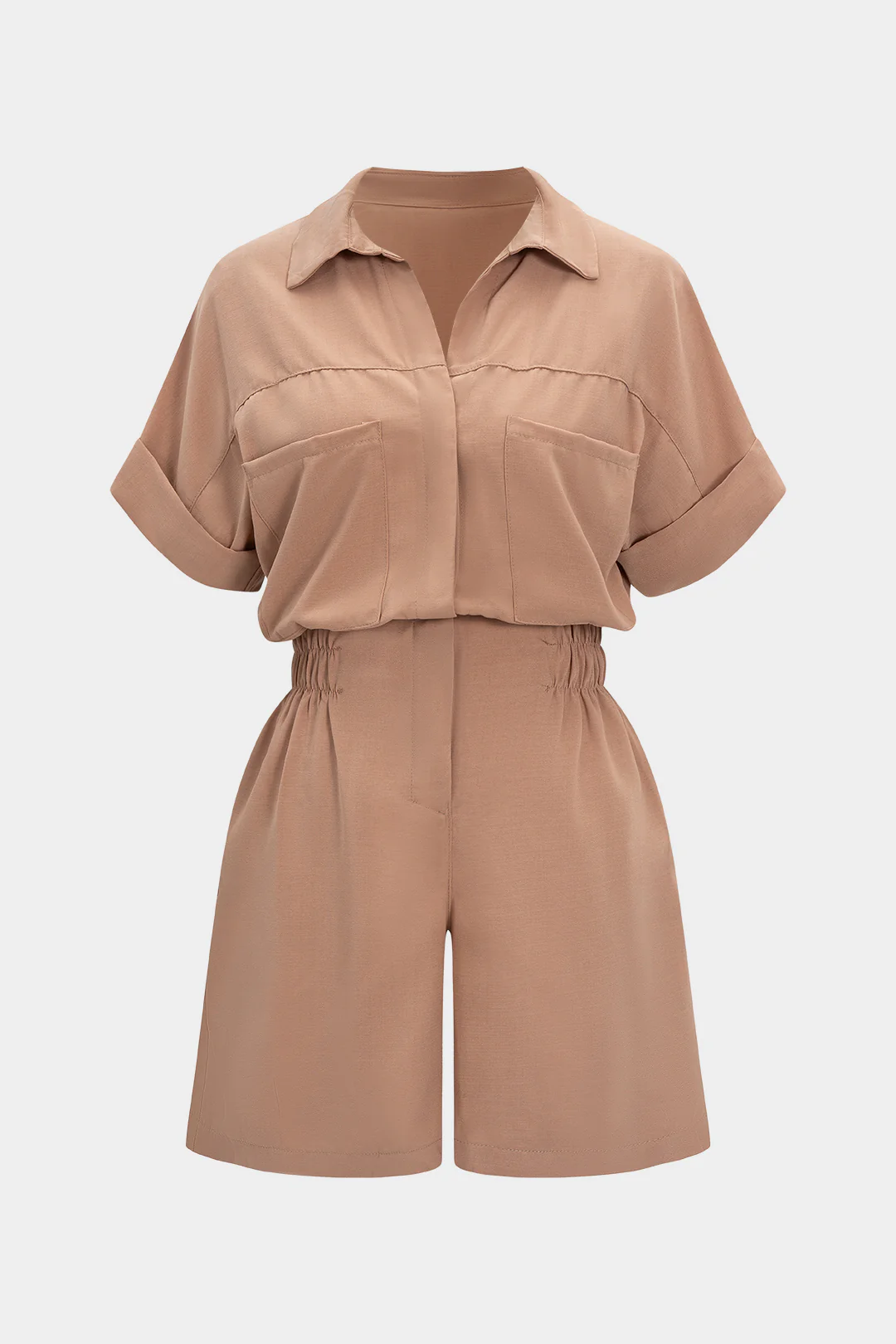 Chiffon Smocked Short Sleeve Romper