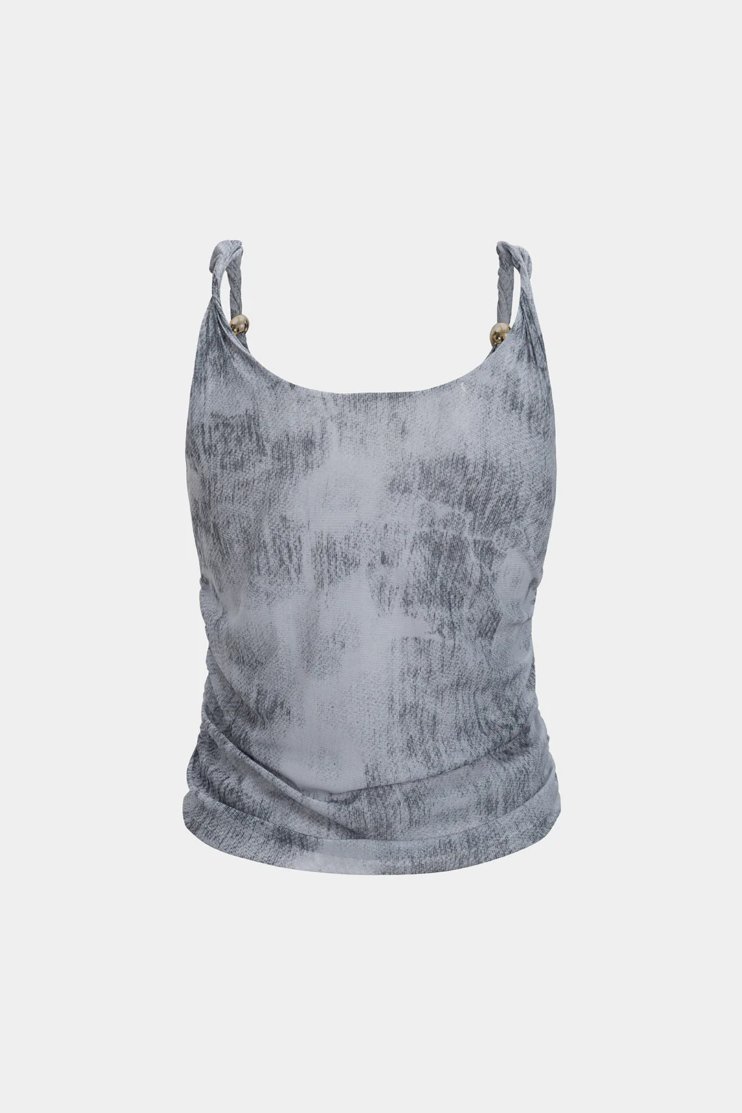 Mesh Metallic Slip Cami Top