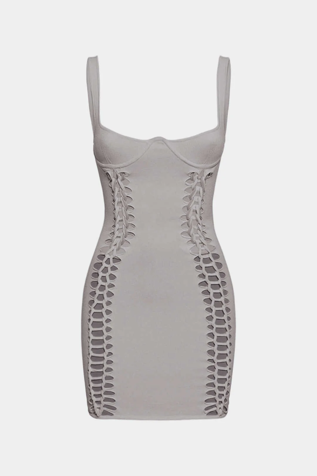 Braided Cut-Out Sleeveless Short Dress