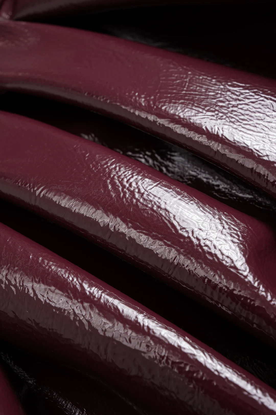 Faux Leather Puff Ruched Skirt