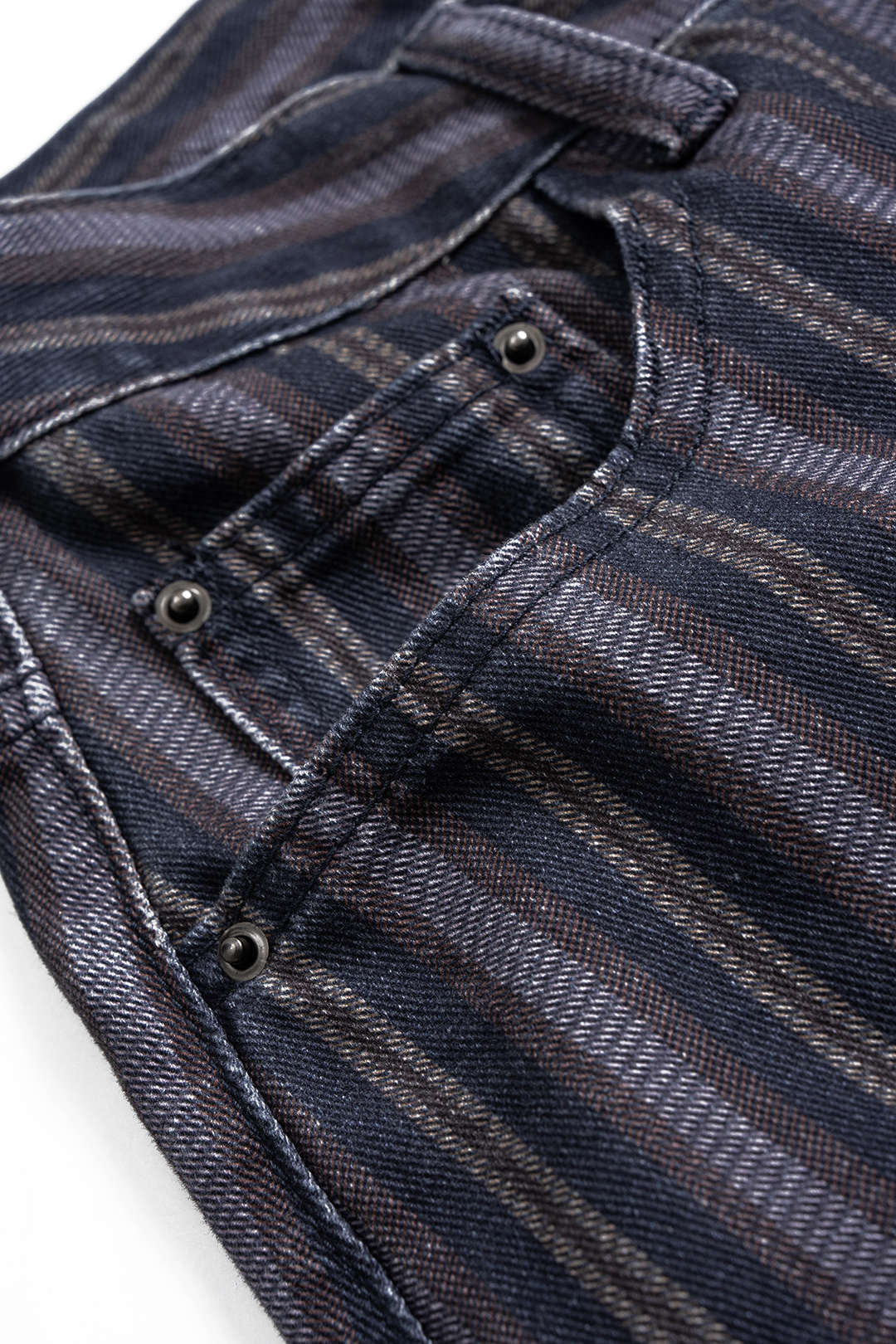 Color Block Stripes Print High Waist Jeans