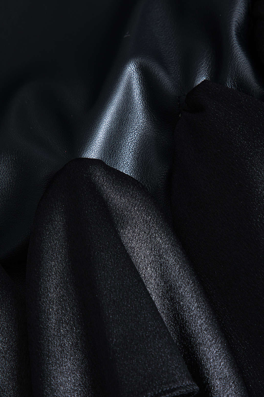 Faux Leather Ruffled Mini Skirt